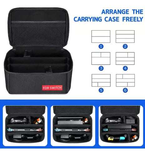 Bolso Maleta Nintendo Switch Negra Transporte Cartera