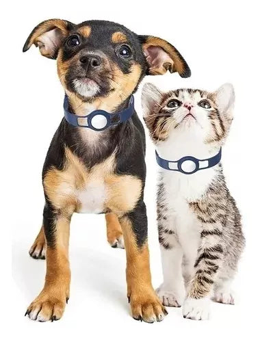Collar Silicona Rosa para Perro y Gato porta Airtag