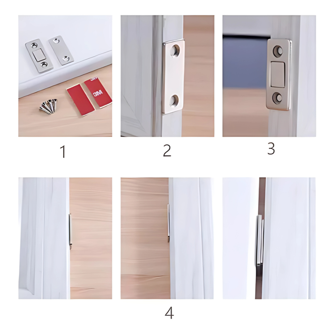 Kit 10 Cierres Magneticos Retén De Puerta Cajón Ropero