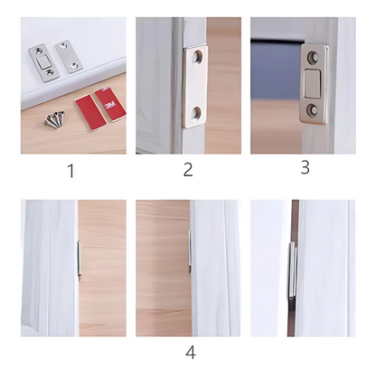 Kit 10 Cierres Magneticos Retén De Puerta Cajón Ropero