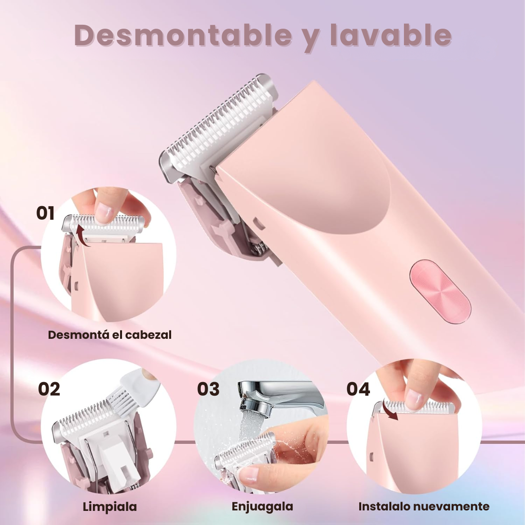 Depiladora Rasuradora De Bikini Doble Cabezal