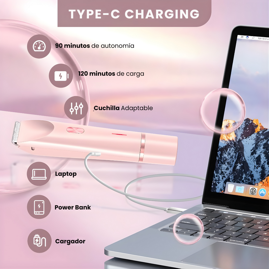 Depiladora Rasuradora De Bikini Doble Cabezal