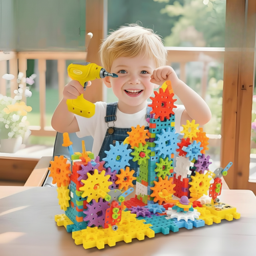 Juguete Didáctico Engranajes Para Armar A Motor 234 Piezas