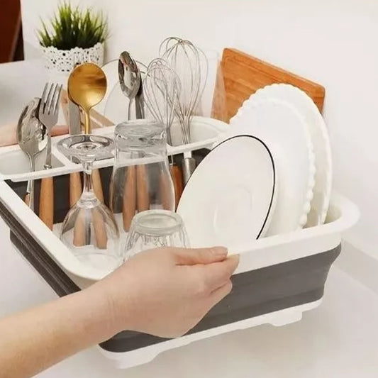 Escurridor de Platos Plegable - Ahorra Espacio y Facilita Tu Cocina