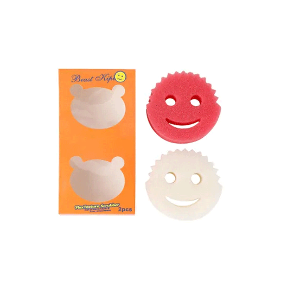 Esponja de Limpieza con Carita 10 x 4 cm - Pack de 2 Unidades