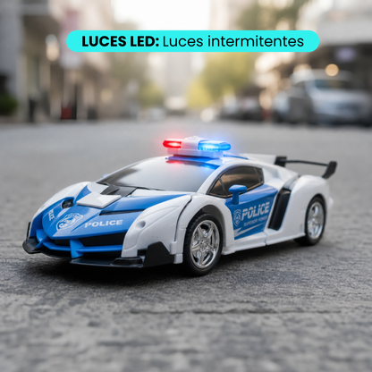 Auto Robot Patrulla a Control Remoto Transformer