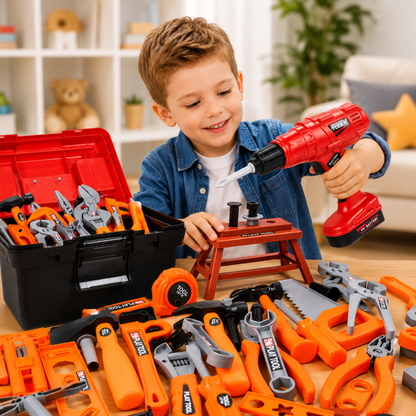 Kit de Herramientas Para Niños con Taladro Eléctrico 67 piezas