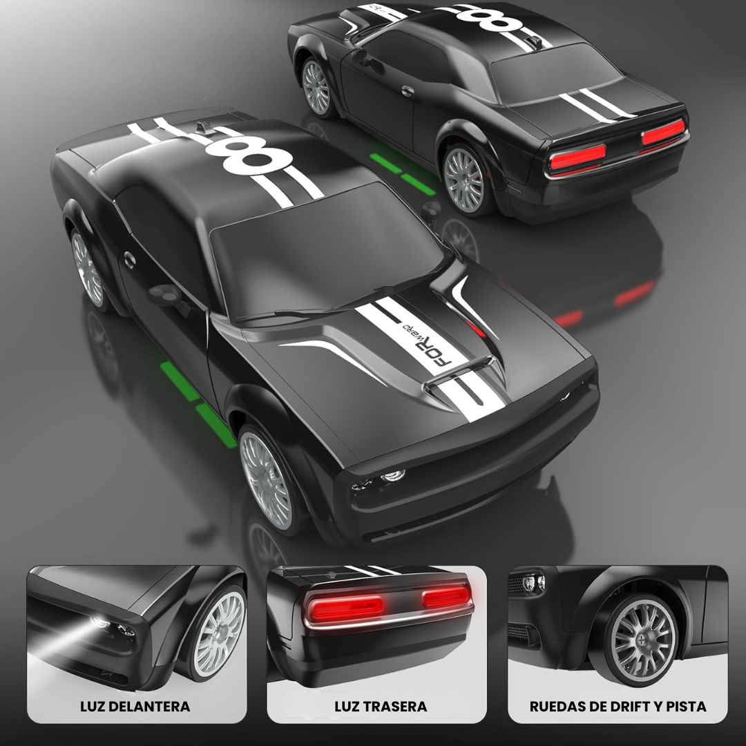 Auto de Drift Control Remoto Escala 1:20 Ruedas de Cambio