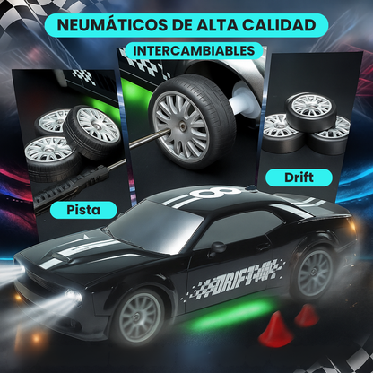 Auto de Drift Control Remoto Escala 1:20 Ruedas de Cambio