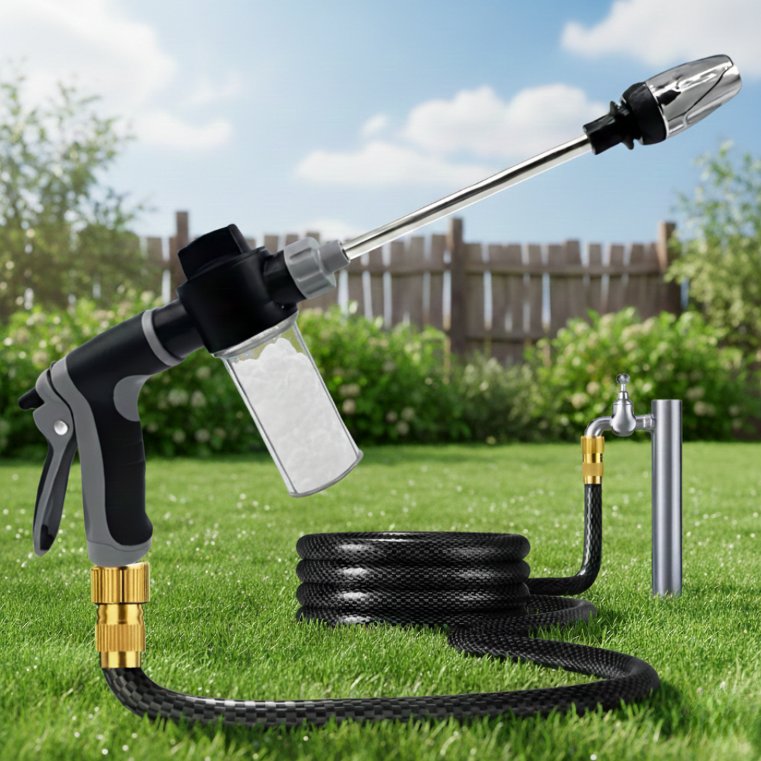 Pistola Presión Para Manguera De Metal Con Jabonera