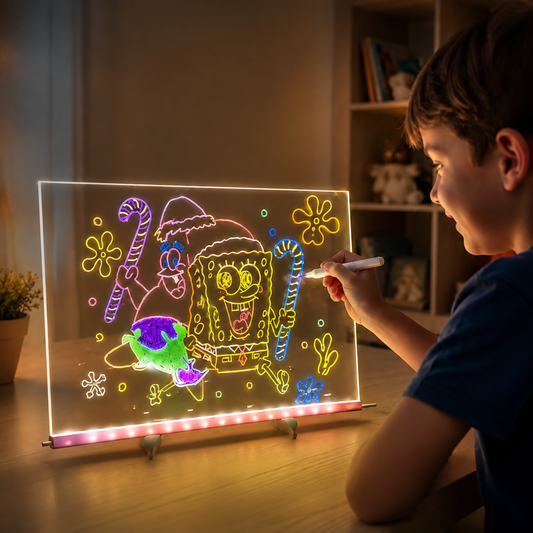 Pizarra Mágica de Dibujo Led Transparente con Colores USB