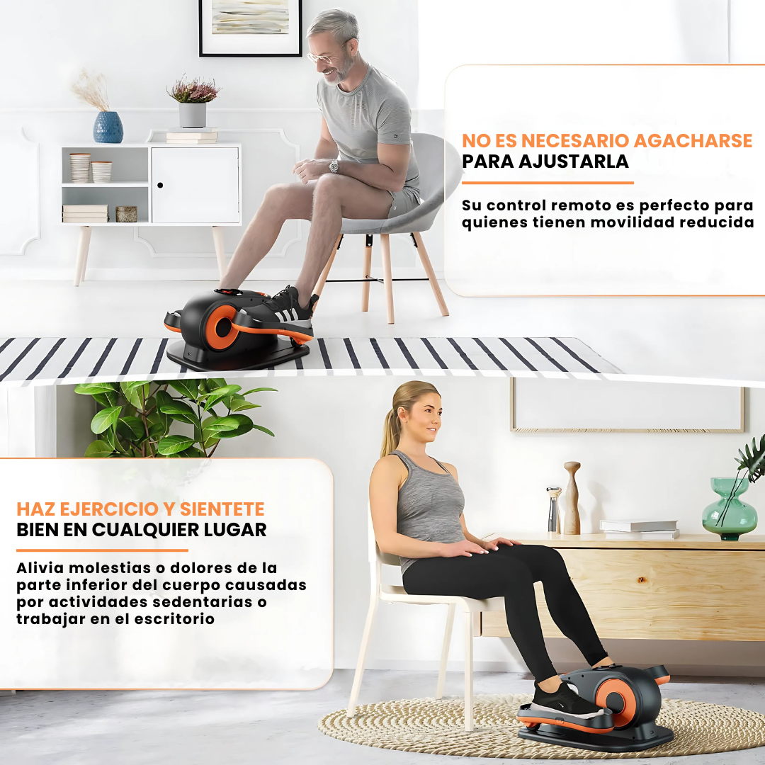 Elíptica Ejercitador de Piernas Eléctrico con Control Remoto
