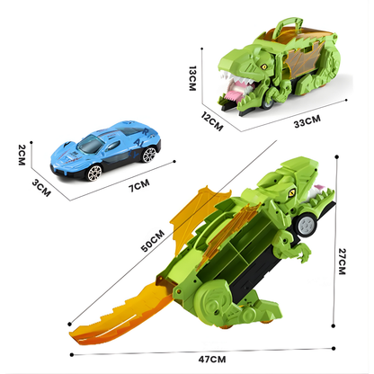 Camión Dinosaurio Porta Autitos con Rampa