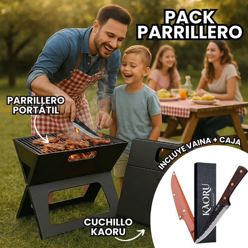 Pack Parrillero + Cuchillo Kaoru Premium