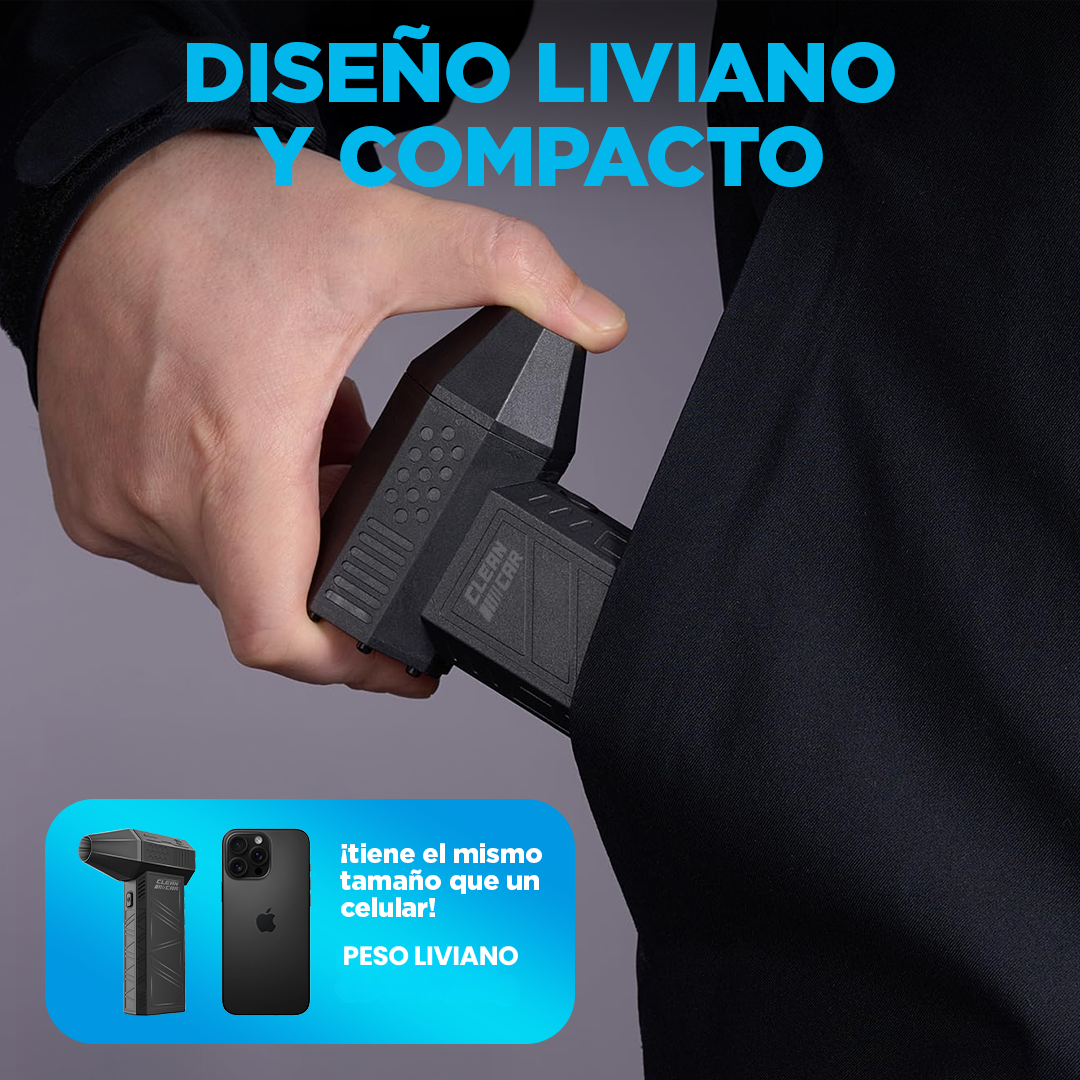 Turbina Sopladora de Aire Recargable Portátil Cleancar