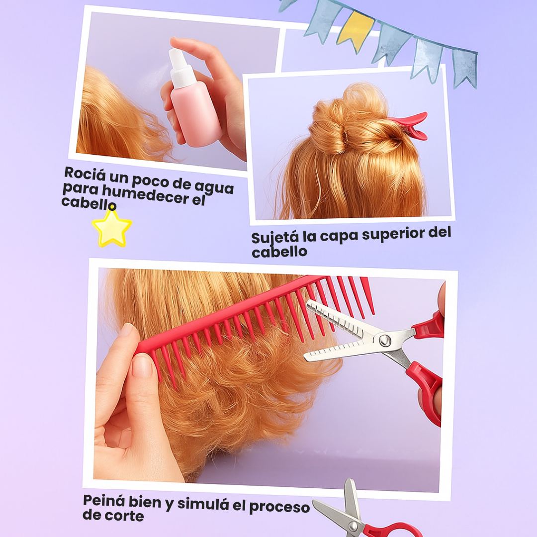 Set Salón de Belleza Secador y Planchita Batería