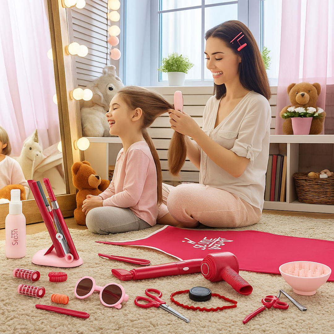 Set Salón de Belleza Secador y Planchita Batería