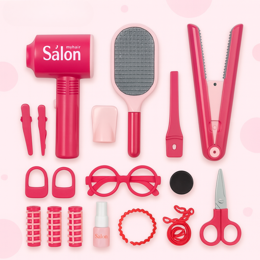 Set Salón de Belleza Secador y Planchita Batería