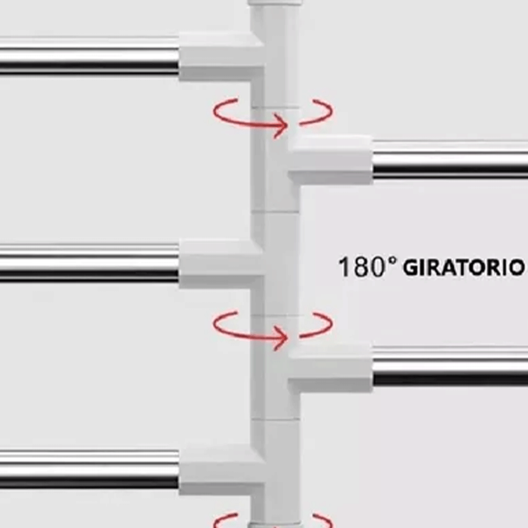 Soporte Giratorio para Toallas de 5 Brazos - Organización Compacta y Eficiente