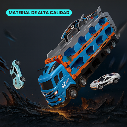 Camión Porta Autos Pista Extensible Con 8 Autos