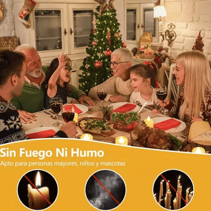 Velas de Luz LED Pack de 24 Unidades - ¡Ilumina tu espacio sin riesgos!