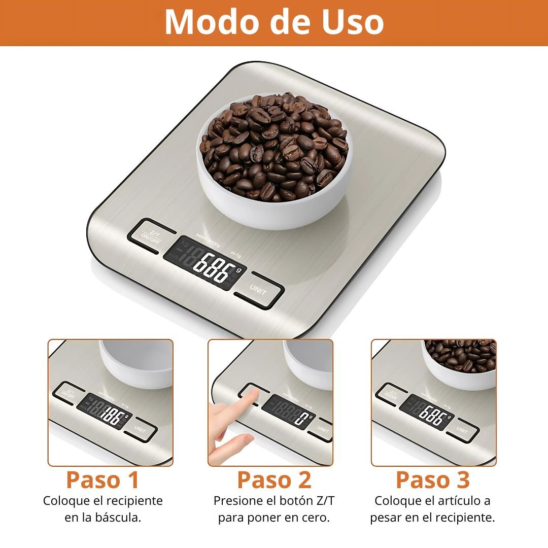 Balanza Digital de Cocina Alta Precisión - Malvo