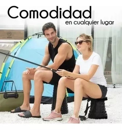 Banco Plegable Portátil para Acampar - Comodidad y Versatilidad en Cualquier Lugar - Malvo