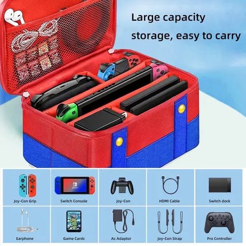 Bolso Maleta Nintendo Switch Mario Bros Transporte Cartera - Malvo