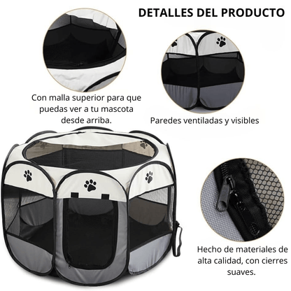 Corral para mascotas plegable - Comodidad y seguridad para tu amigo - Malvo