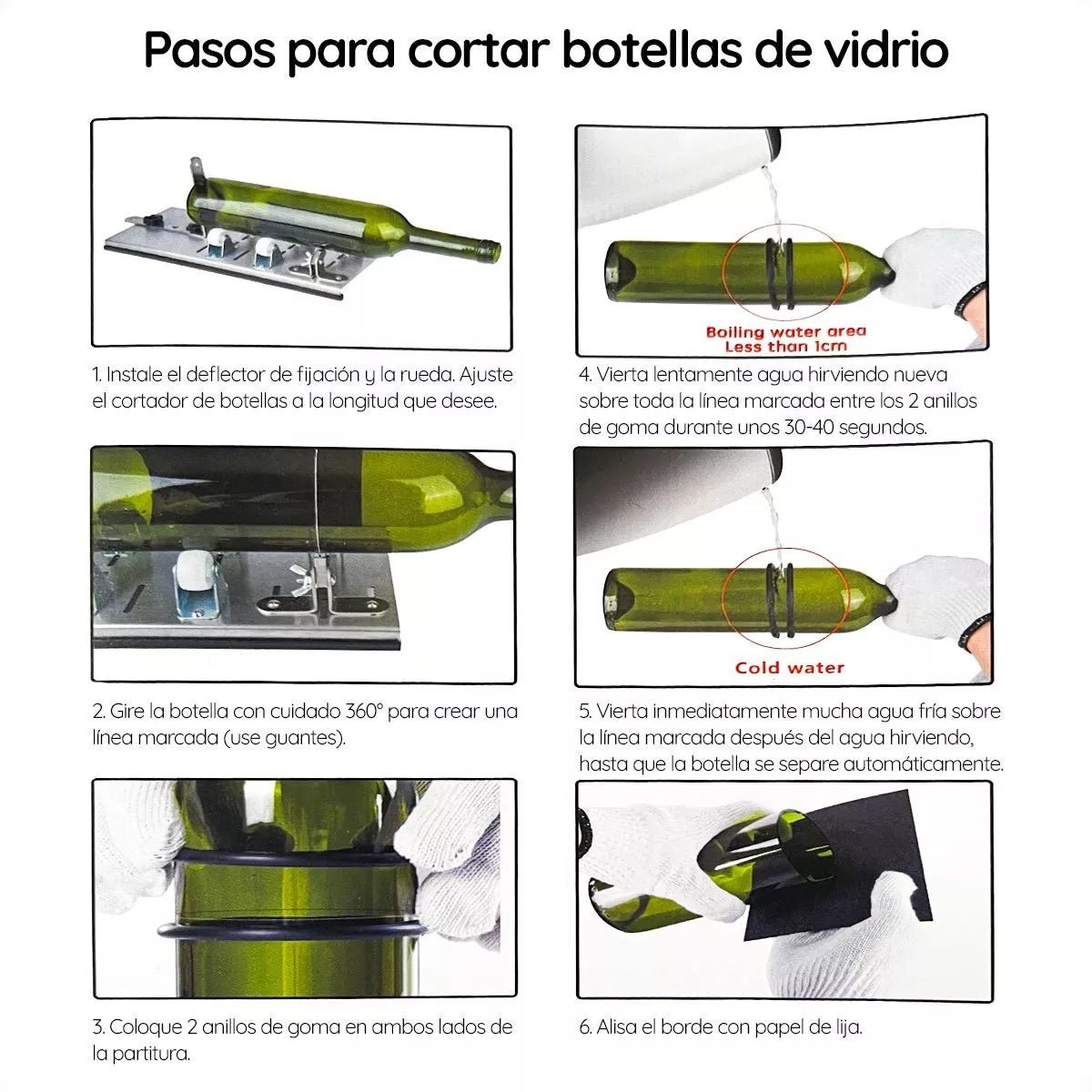 Cortador De Botellas De Vidrio Para Vasos Personalizados - Malvo