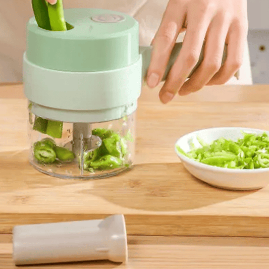 Cortadora Eléctrica de Verduras USB con Agarre Fácil - Rapidez y Eficiencia en la Cocina - Malvo