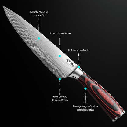 Cuchillo De Chef Cuchilla Profesional De Acero Inoxidable Forjado - Malvo