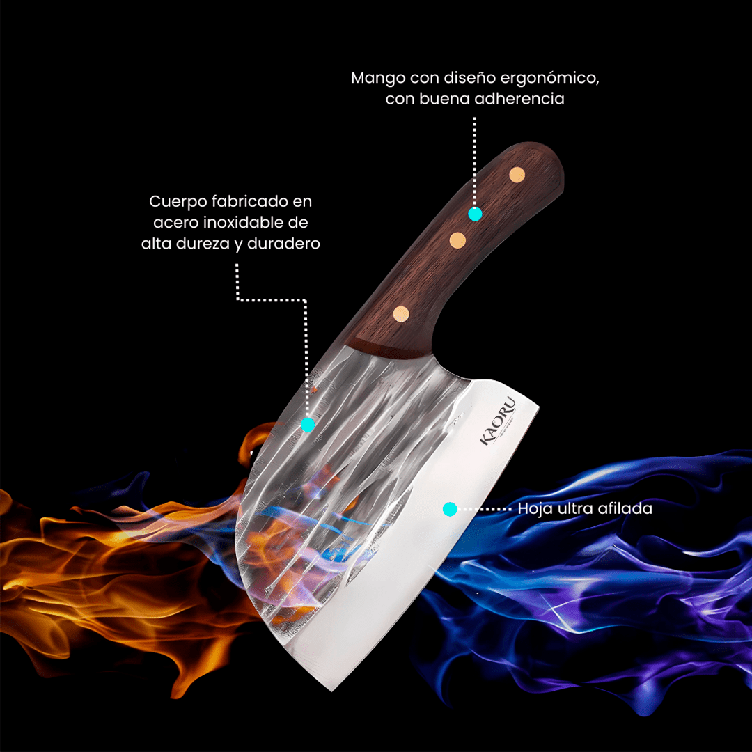 Cuchillo Forjado Kaoru De Cabeza Redonda Con Caja - Malvo