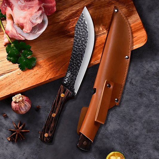 Cuchillo Kaoru Japonés Carnicero Premium Acero Inoxidable + Vaina - Malvo