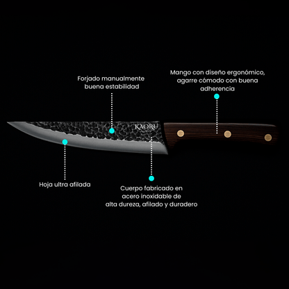 Cuchillo Para Tabla Asado Premium Acero Inoxidable Forjado + Vaina - Malvo