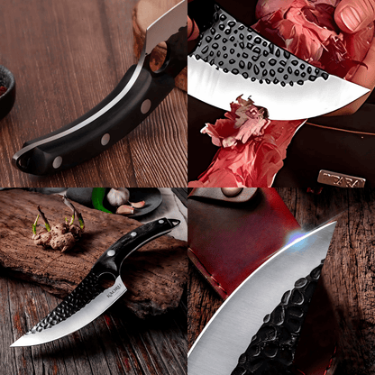 Cuchillo Premium Porta Dedo Kaoru Mango Negro Funda + Caja - Malvo