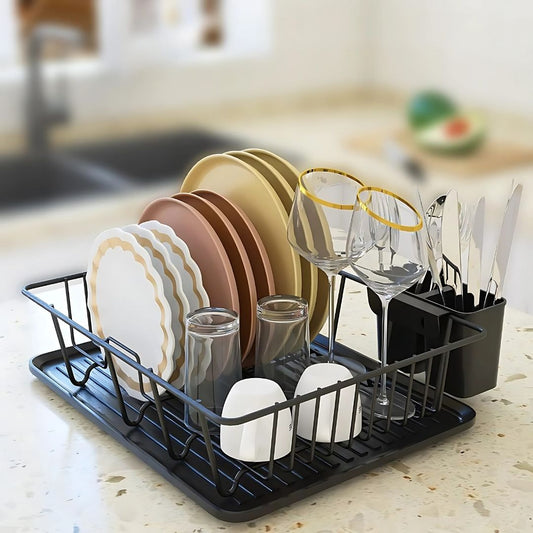 Escurridor De Platos Con Soporte Para Utensilios - Malvo