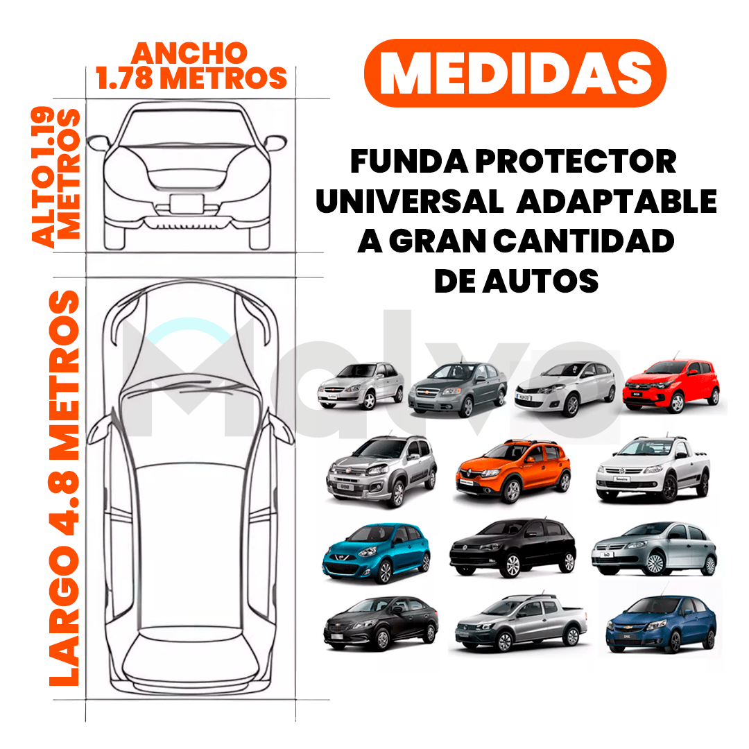 Funda Cobertor Anti Granizo Impermeable para Auto - Malvo
