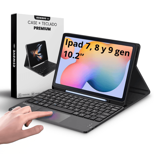 Funda Con Teclado Para iPad Apple 7 8 9 Gen 10.2 '' - Eswave - Malvo