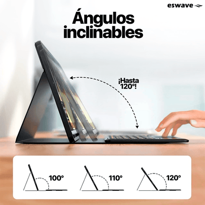 Funda Con Teclado Para Tablet Samsung S9 Y S9 Fe Eswave - Malvo