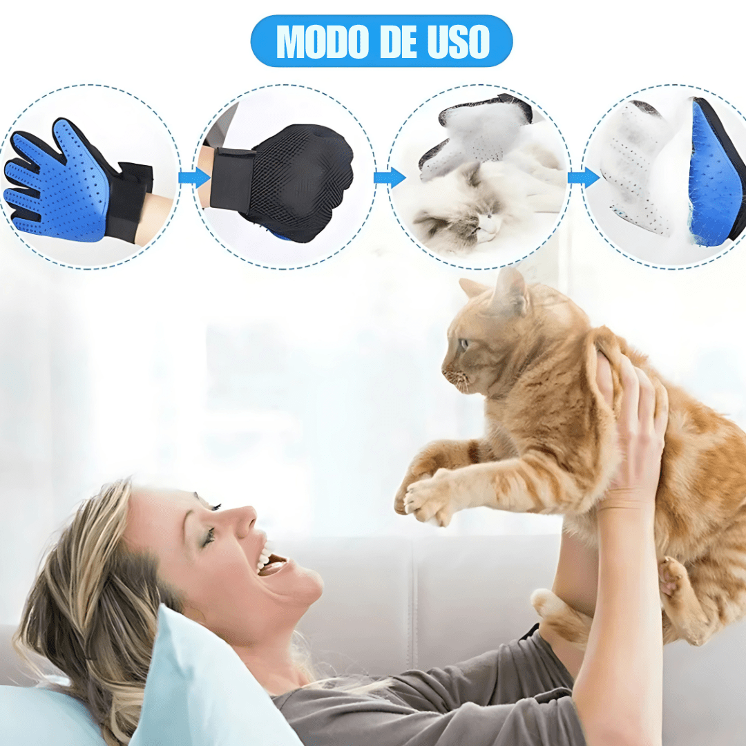 Guante Sacapelo para Mascotas - Fácil y Cómodo de Usar - Malvo