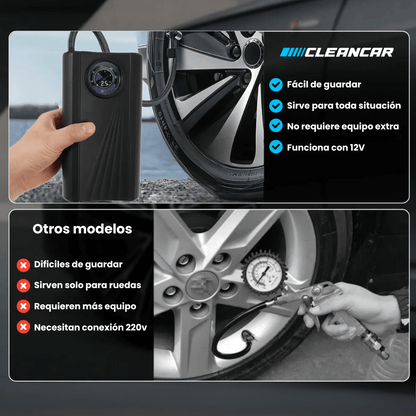 Inflador Compresor Para Auto con Barómetro 12V - Malvo