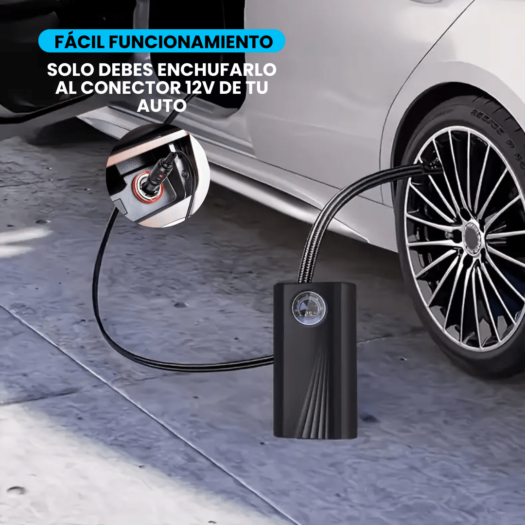 Inflador Compresor Para Auto con Barómetro 12V - Malvo