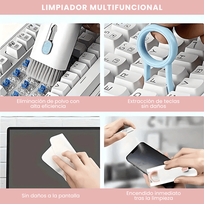 Kit Limpiador 7 en 1 para Pantallas y Dispositivos - Malvo