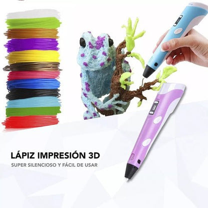 Lapicera 3D + Filamento - Malvo