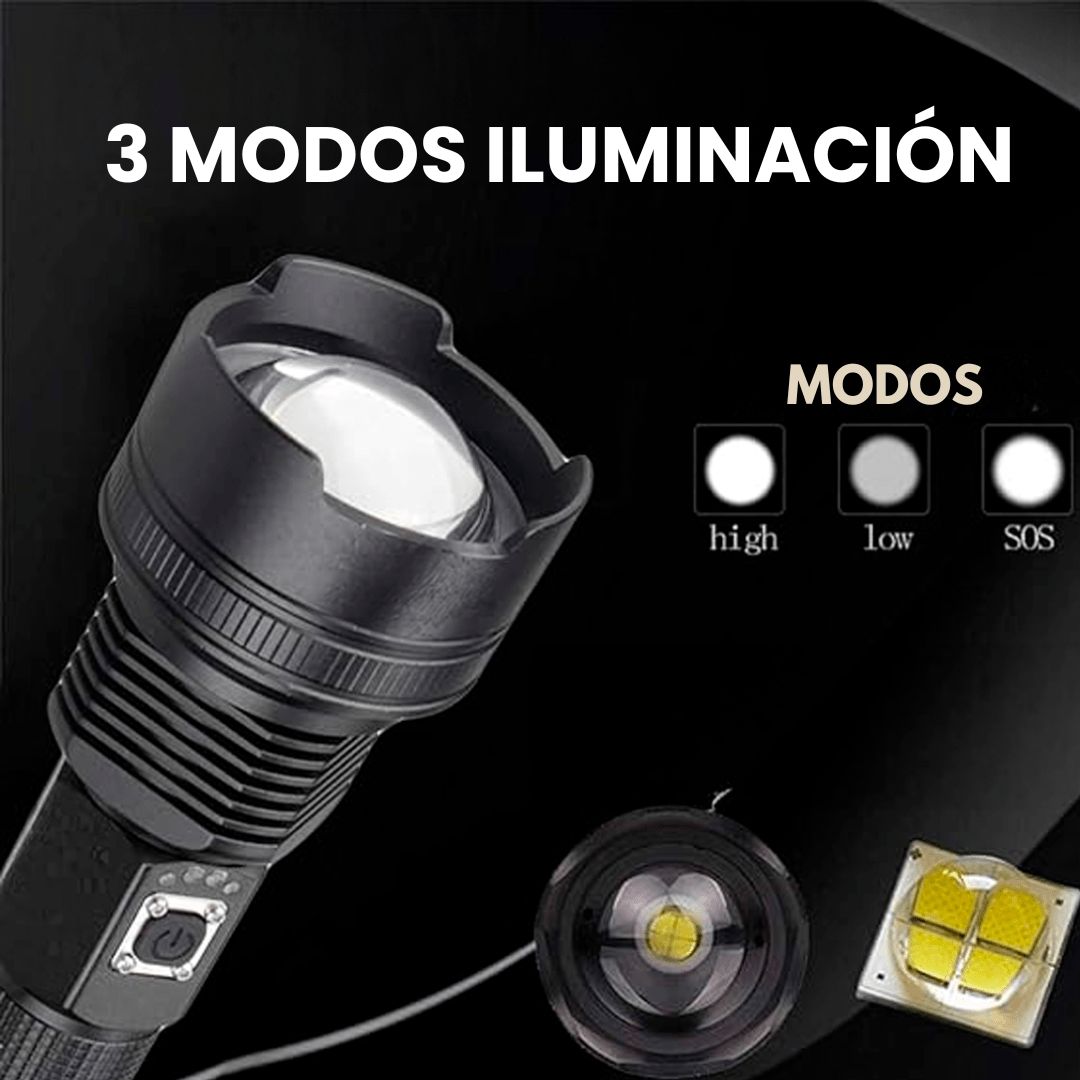 Linterna LED Recargable - Potencia y Confiabilidad en Tus Manos - Malvo