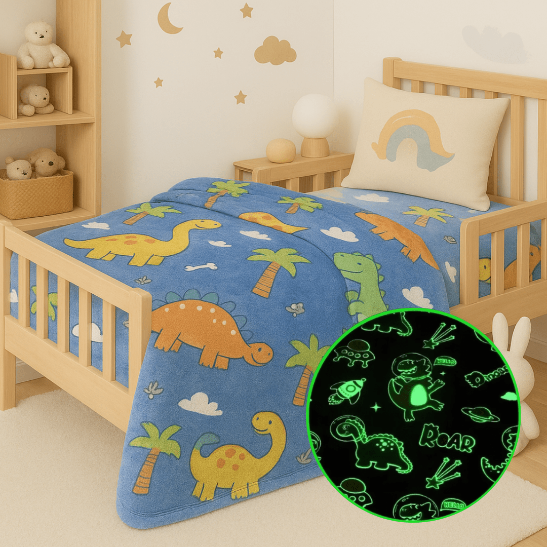 Manta Polar Luminosa Infantil Brilla y Abriga - Malvo