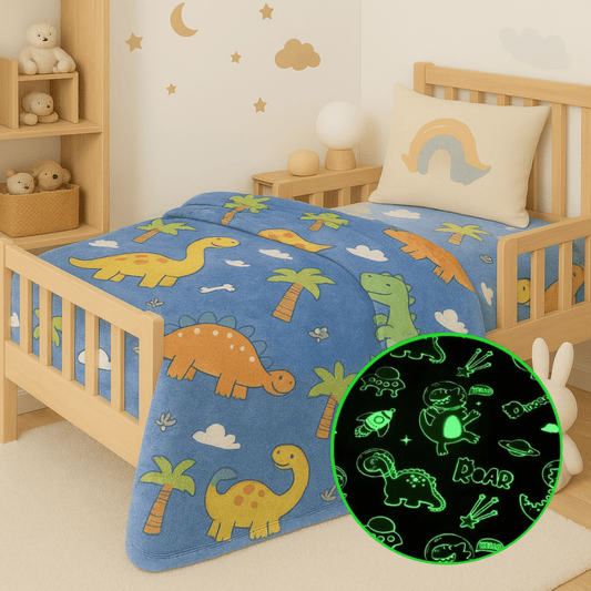 Manta Polar Luminosa Infantil Brilla y Abriga - Malvo