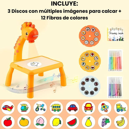 Mesa de Arte Proyector Pizarra de Jirafa - Malvo