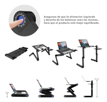 Mesa Plegable y Portátil Rotativa 360° Laptop - Malvo
